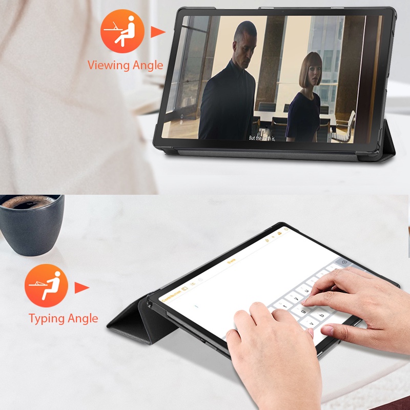 Ốp Máy Tính Bảng Da PU Nắp Gập Từ Tính Cho Samsung Galaxy Tab S8 Plus S7 FE S7+ A8 10.5 A7 10.4 A7 Lite 8.7 SM-X200 X800 T220