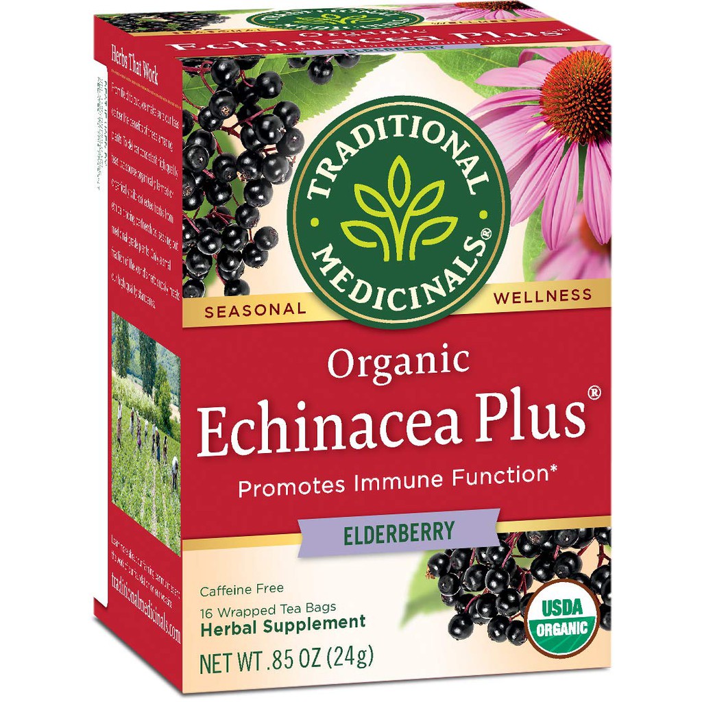 Trà hữu cơ hỗ trợ hệ miễn dịch ( Organic Echinacea Plus) - Traditional Medicinals - 16bags - HCMShop