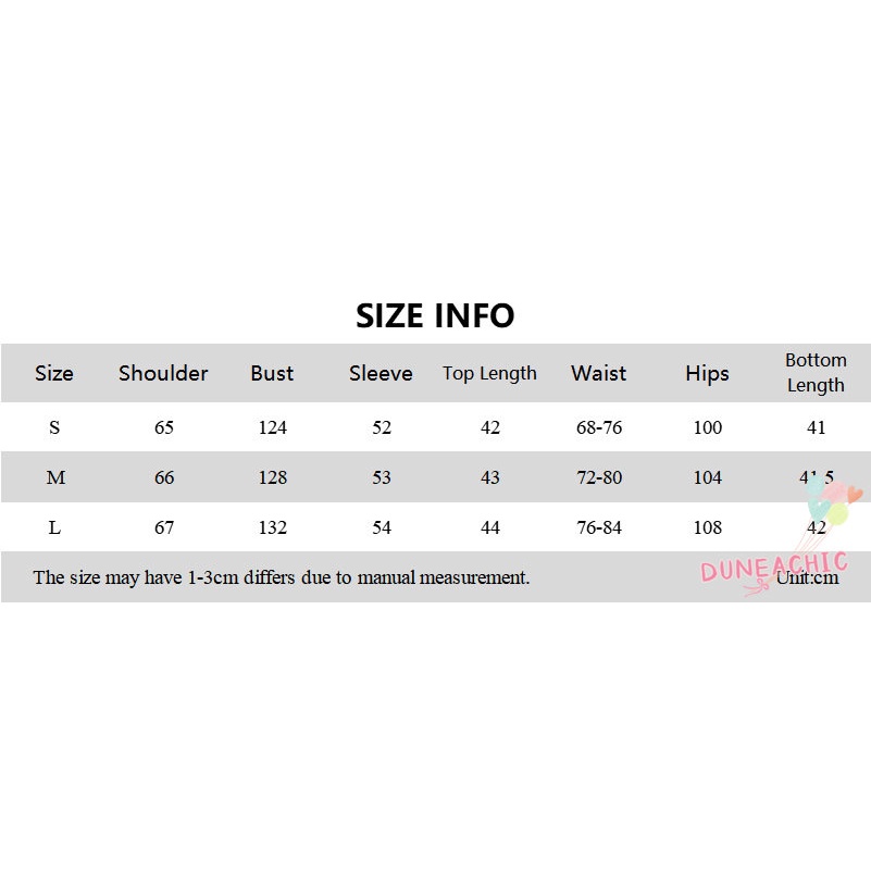 DUNEA Bộ Áo Sweater Dài Tay + Quần Short Xinh Xắn Dành Cho Nữ