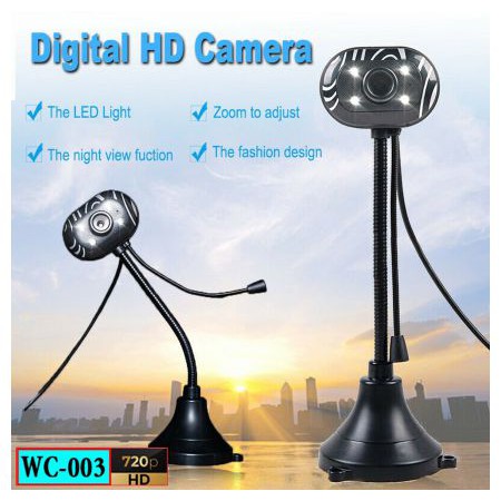 Webcam sắc nét chân cao có mic HD 720p