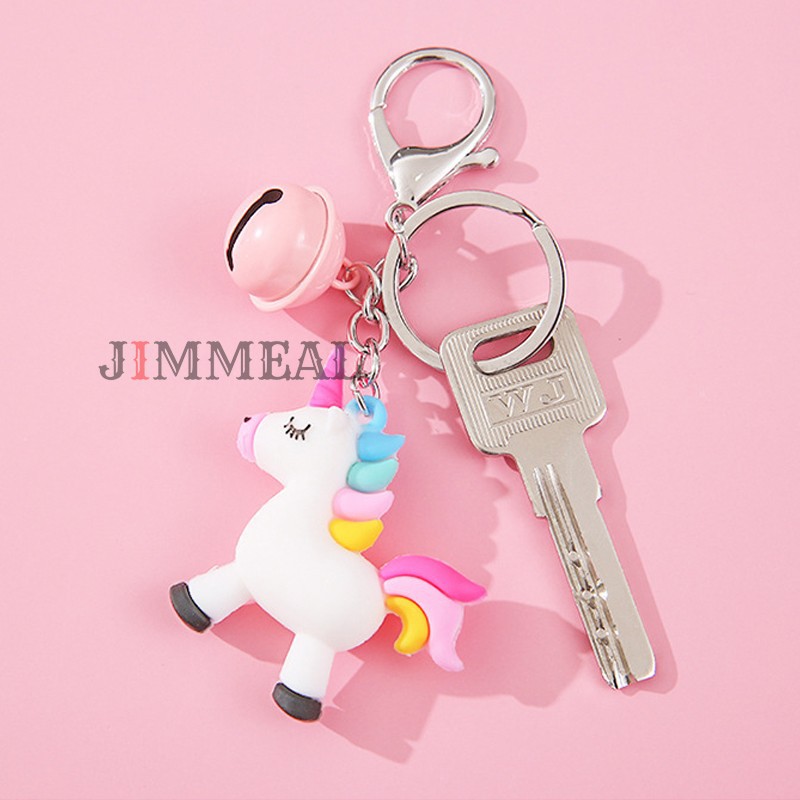 [Kèm Chuông] Móc Chìa Khóa, Balo Hình Chú Ngựa Pony, Unicorn, Ngựa 1 Sừng Hàn Quốc Dễ Thương