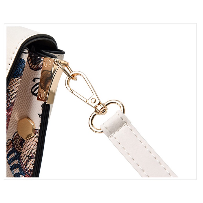 Túi da CHUWANGLIN đeo chéo họa tiết hoạt hình thời trang dành cho nữ