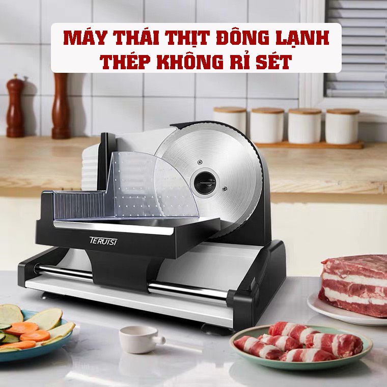 [SALE SỐC] Máy thái thịt đông lạnh, rau củ quả, thực phẩm chuyên dụng- Bền, Tiết kiệm điện - BẢO HÀNH 12 THÁNG!