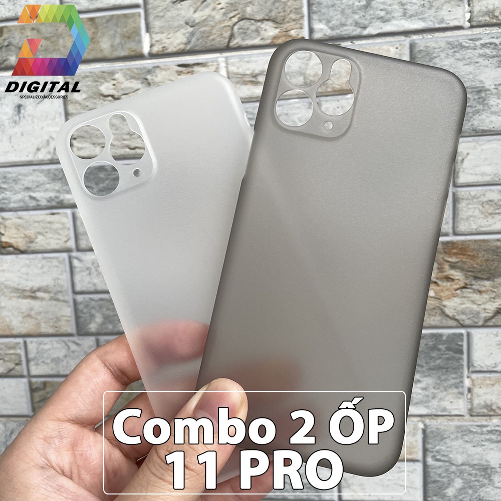 Combo 2 Ốp Lưng Trong Nhám Unibody iPhone 11 PRO Siêu Mỏng