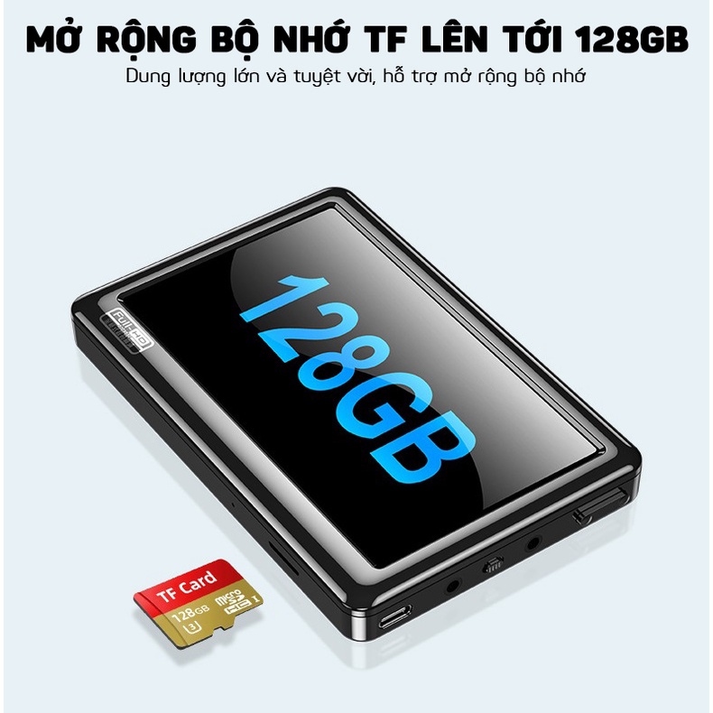 Máy Nghe Nhạc MP3/MP4 Màn Hình Cảm Ứng Lớn 5.0 Inch Bluetooth Xem Phim Siêu Nét GOCOOL V5 Bộ Nhớ 8GB  GEAR