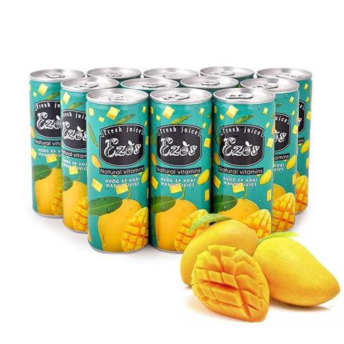 Combo 1 thùng 30 lon - 6 vị nước ép Ezos