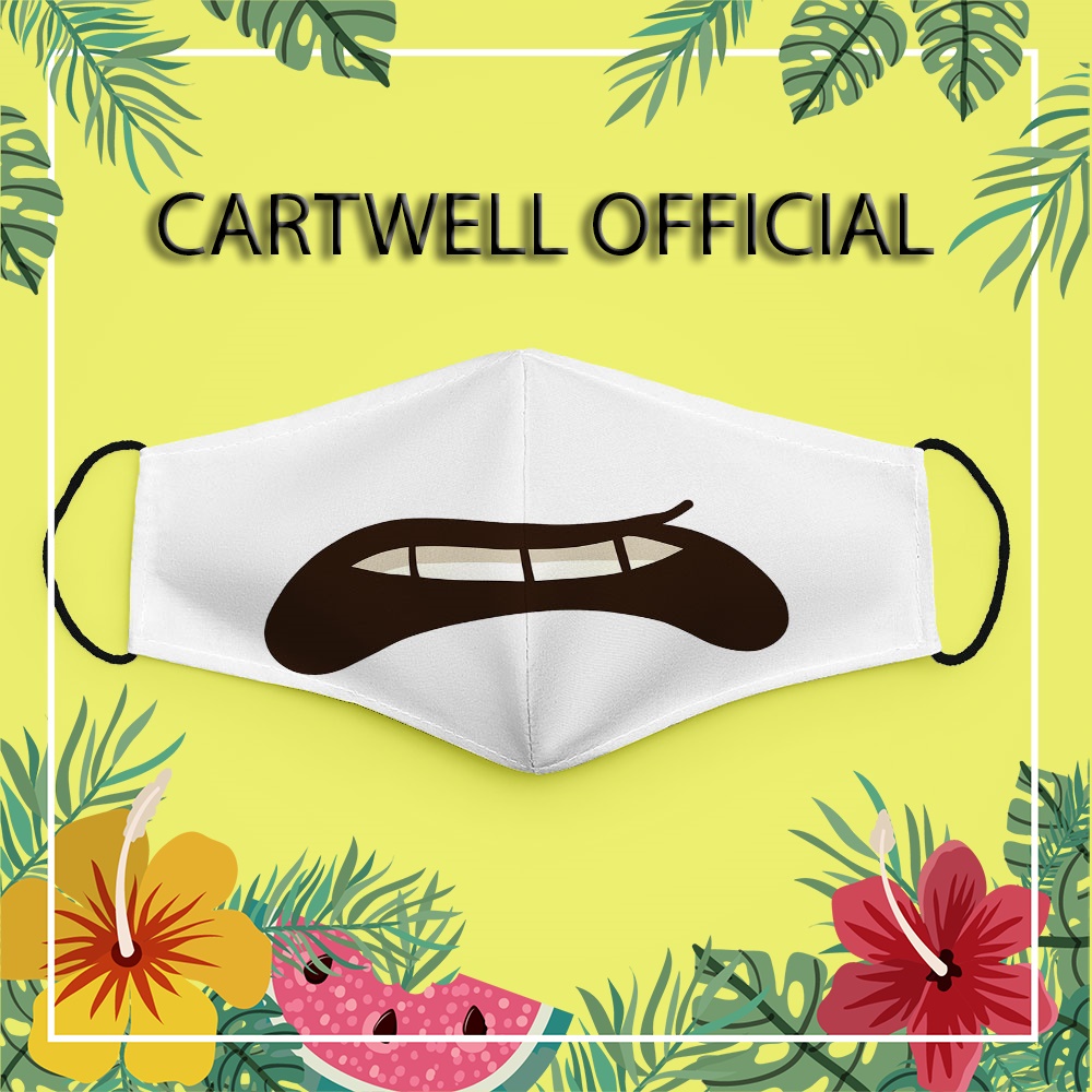 Khẩu trang hoạt hình trẻ em dễ thương cho bé đáng yêu thú cưng Hình Vẽ DRAWN CARTWELL chất liệu vải mềm ngăn bụi mịn chố