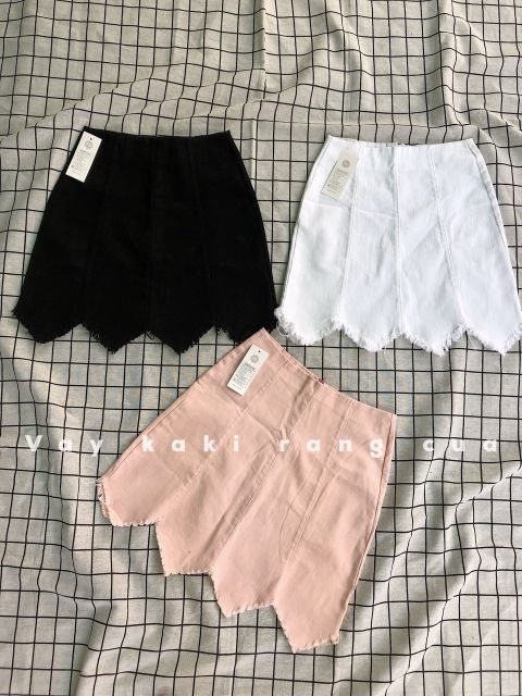Chân váy kaki răng cưa body gồm 3 size Sml