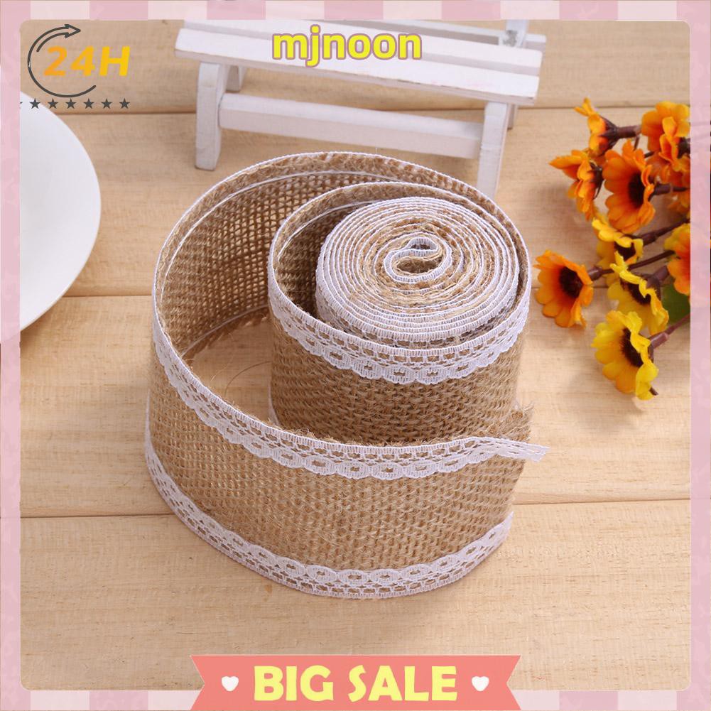 1 Cuộn Vải Đay Phối Ren Dùng Trang Trí