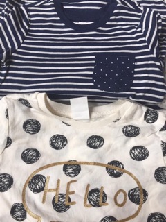 Áo dai tay bé gái h&m