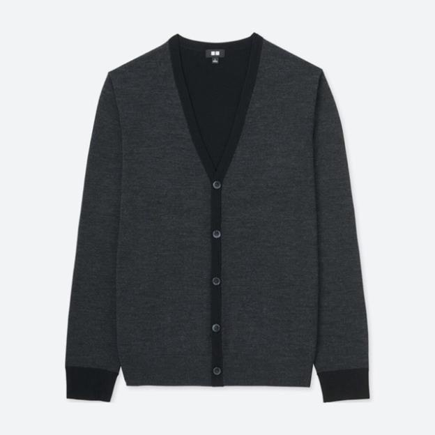 UNIQLO CADIGAN ÁO LEN LÔNG CỪU EXTRA FINE MERINO (AUTH XÁCH TAY JAPAN) ((-