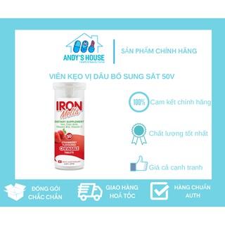 Viên kẹo vị dâu bổ sung sắt 50v