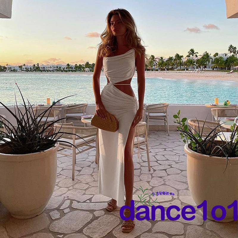 ✬Wb✲Đầm Dài Hai Dây Màu Sắc Trơn Thời Trang Mùa Hè Dành Cho Nữ