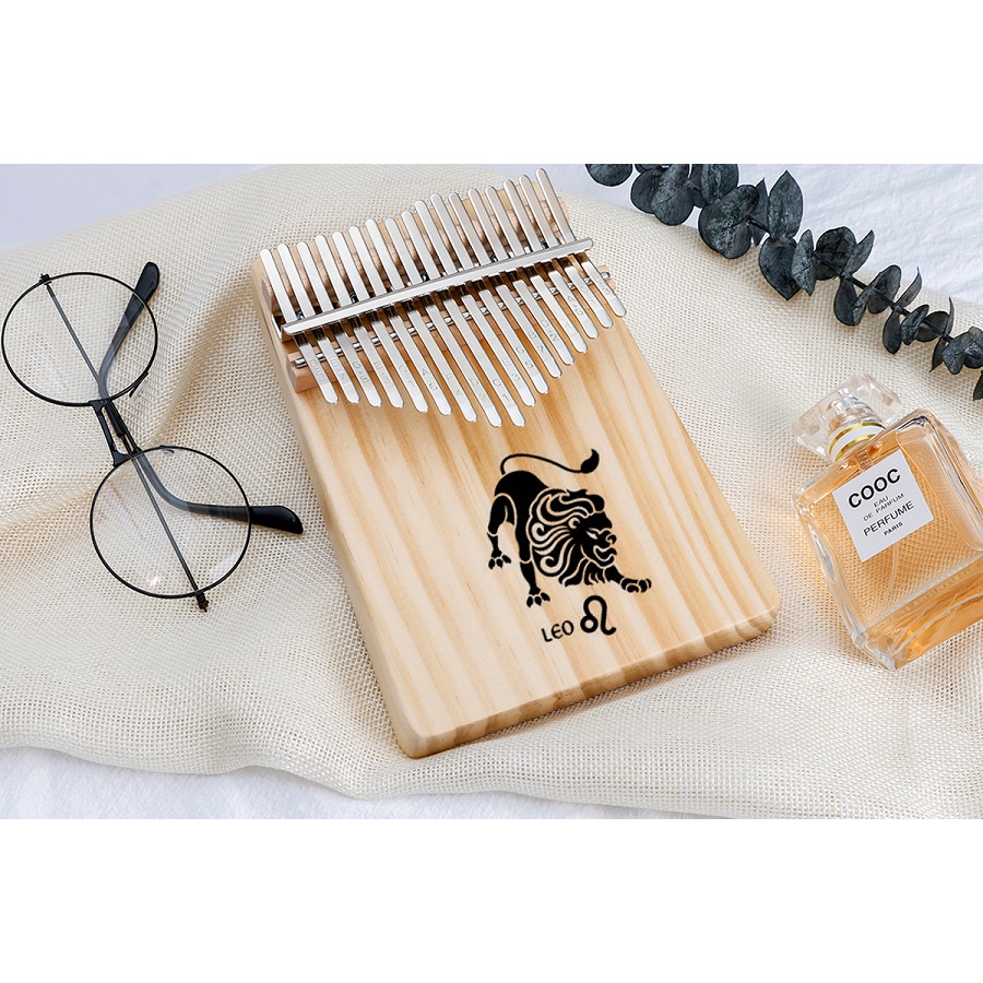 Đàn kalimba 17 phím cao cấp 12 cung hoàng đạo tặng búa chỉnh âm, stick dán màu Gía siêu hời