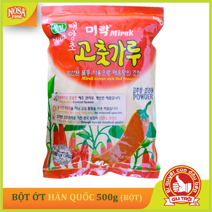 Bột Ớt Hàn Quốc MIRAK 500gr - dạng bột mịn (Chilli Powder MIRAK Korean)