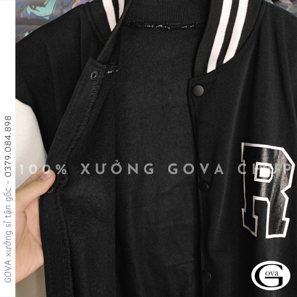 Áo Khoác Croptop Nỉ BE CAREFUL Nữ Form Bomber Ngắn Vải Nỉ Hình In Đẹp GOVA