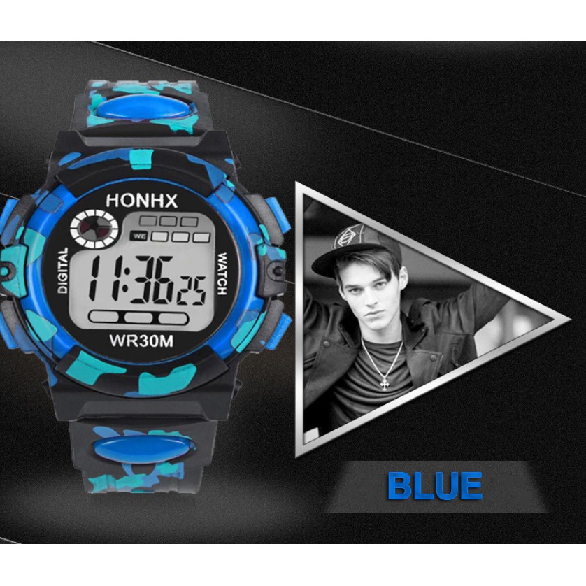 Đồng hồ nam nữ điện tử Honhx H005 thể thao, cực hot, mặt tròn đẹp thời trang, cá tính