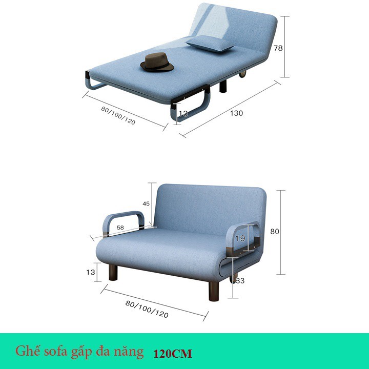1.GSFDN1.2  sofa giường gấp gọn 120cm - Ghế sofa giường đa năng