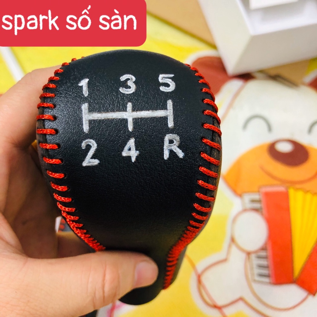 [Mã LIFEAUMAY giảm 10% tối đa 30k đơn 150k] Bọc cần số spark số sàn, bọc tay phanh spark da bò loại tốt mẫu mới 2022