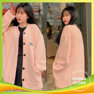 Áo khoác nỉ form rộng bomber puppy cadigan ulzzang