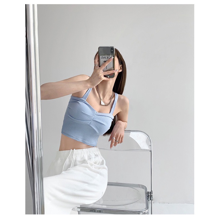 Áo Bra Nữ Cotton Tăm 2 Dây Bản To Nhún Ngực Siêu Hot K9