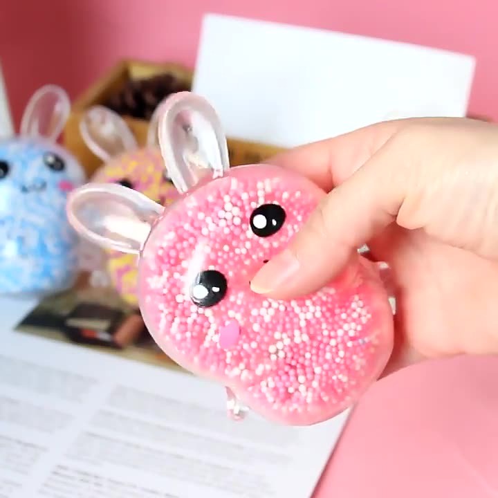 Squishy Mochi hình THỎ XỐP mềm mịn dễ thương chân thực giảm stress co dãn đàn hồi ngộ nghĩnh bóp giải trí