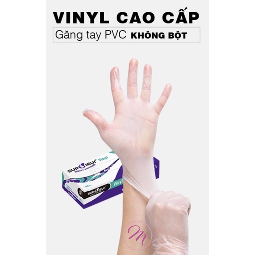 Thùng 10 hộp Găng tay y tế VINYL SUPERIEUR không bột (1000pcs)