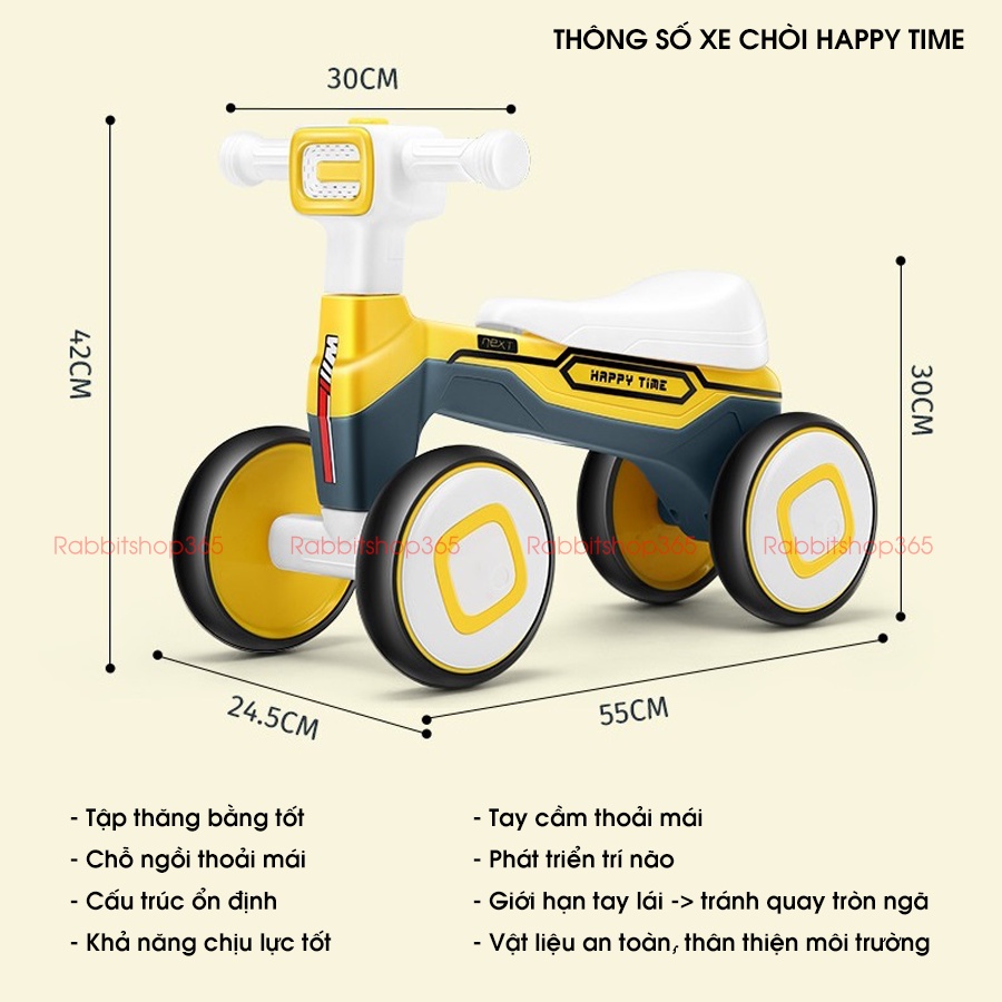 Xe chòi chân cho bé cao cấp 4 bánh có đèn có nhạc Chất lượng cao cấp mẫu HOT 2022
