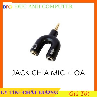 Jack Chia Audio 3.5 mm Ra Micro Và Loa- Đầu Chia Từ 3.5 Ra Mic , Loa