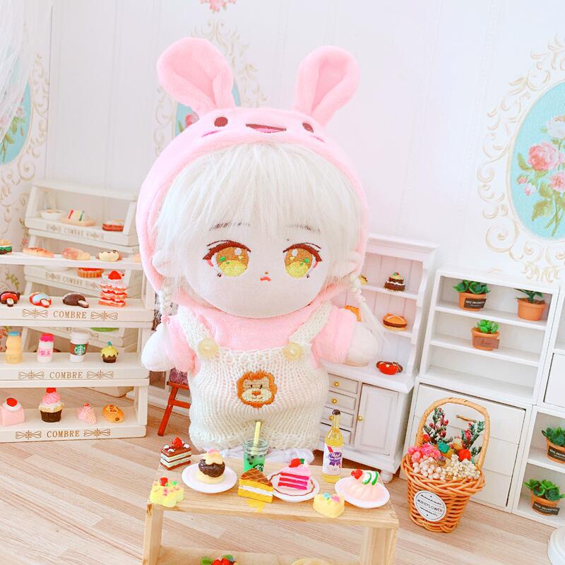 Phụ kiện trang phục áo sweater/quần yếm/ giày dễ thương phù hợp cho búp bê 20cm