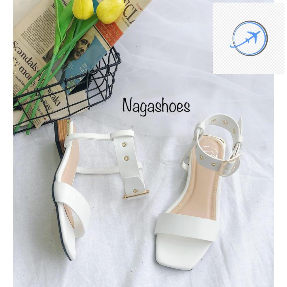 👘👘 Vip GIÀY CAO GÓT MŨI VUÔNG CỔ CAO NAGASHOES 2CM NAC121 . 👘