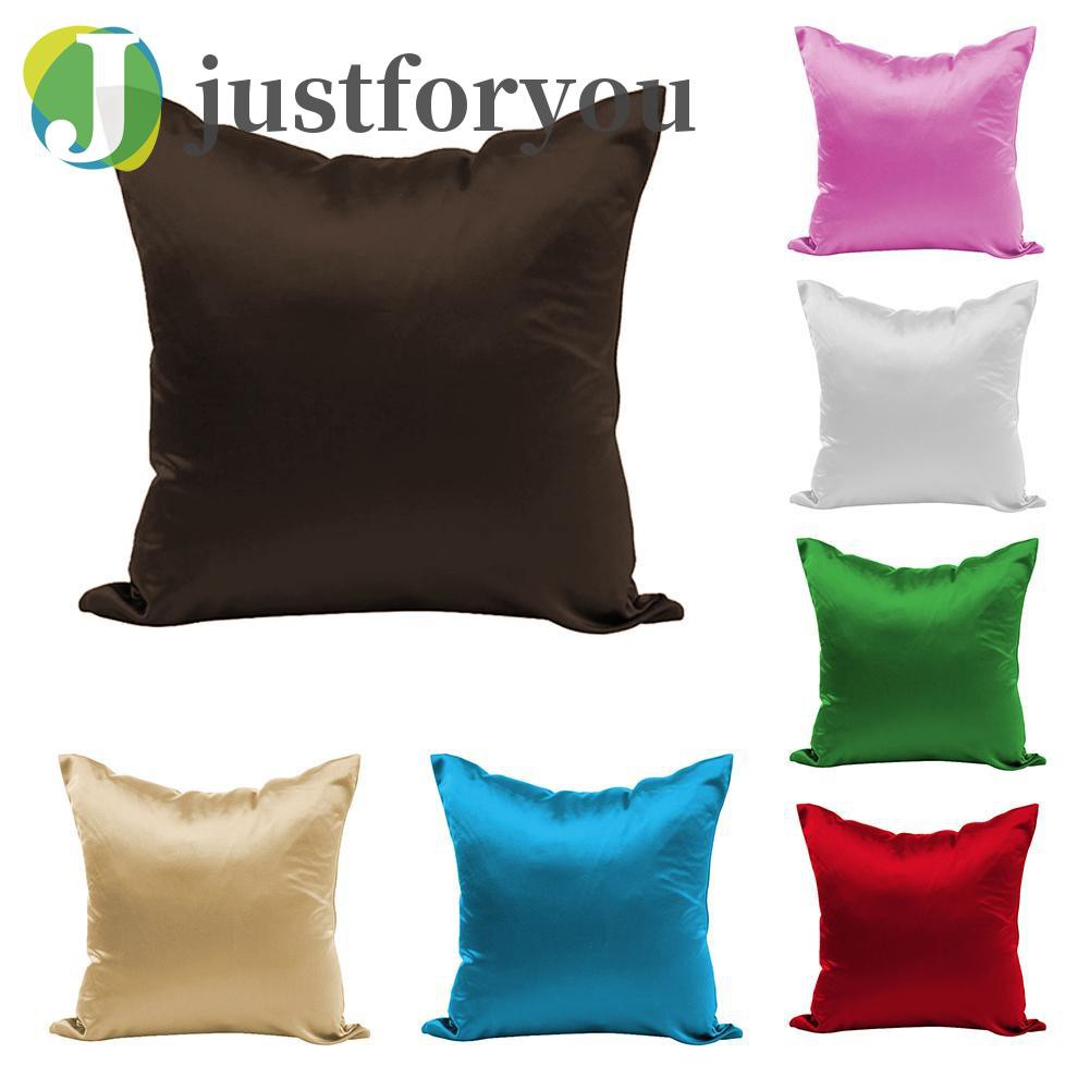 Áo Gối Vuông Vải Lụa Satin Thiết Kế Đơn Giản