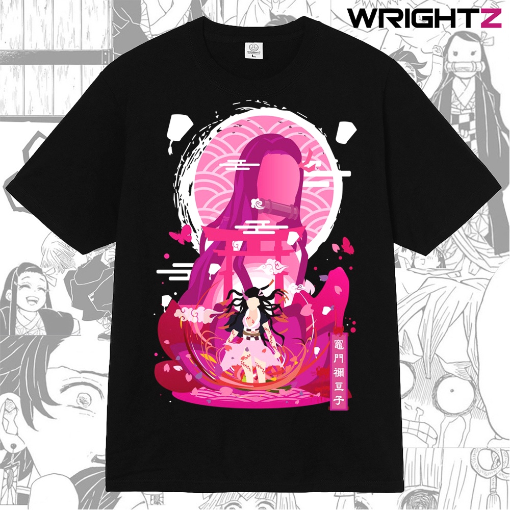 Áo thun Nezuko Anime Manga Demon Slayer Thanh Gươm Diệt Quỷ phong cách thời trang Nhật Bản chất cotton dày dặn phom rộng