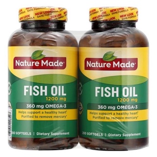 Hàng mỹ - dầu cá nature’s made fish oil 1200mg 0mega3 200 viên