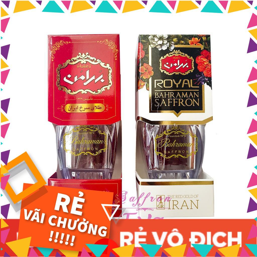 1gr Saffron Negin Iran Chính Hãng Thương Hiệu Bahraman (hộp dài)/Nhụy Hoa Nghệ Tây Iran Loại Negin
