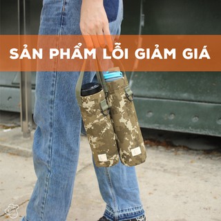 SẢN PHẨM LỖI GIẢM GIÁ - TÚI VẢI HÌNH TRỤ ĐỰNG BÌNH NƯỚC HOA VĂN CAMO, ARMY/TÚI ĐỰNG BÌNH GIỮ NHIỆT