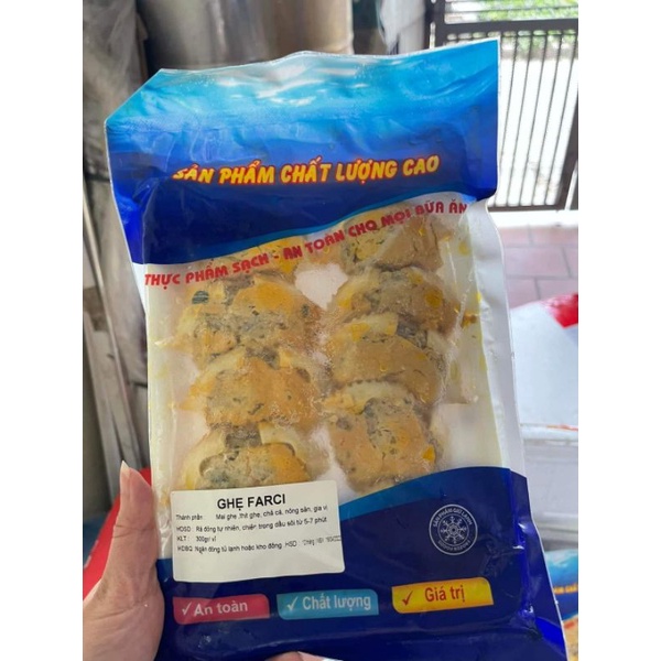 chả mai ghẹ Farci khay 10 con❤HÀ NỘI SHIP HỎA TỐC❤Mai Ghẹ Nhồi Thịt Hải Sản