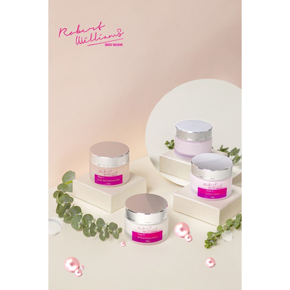 Combo dưỡng trắng da mặt Vàng 24K 20g và Bộ 3 bước HomeSpa tắm trắng 100g ROBERT WILLIAMS | BigBuy360 - bigbuy360.vn