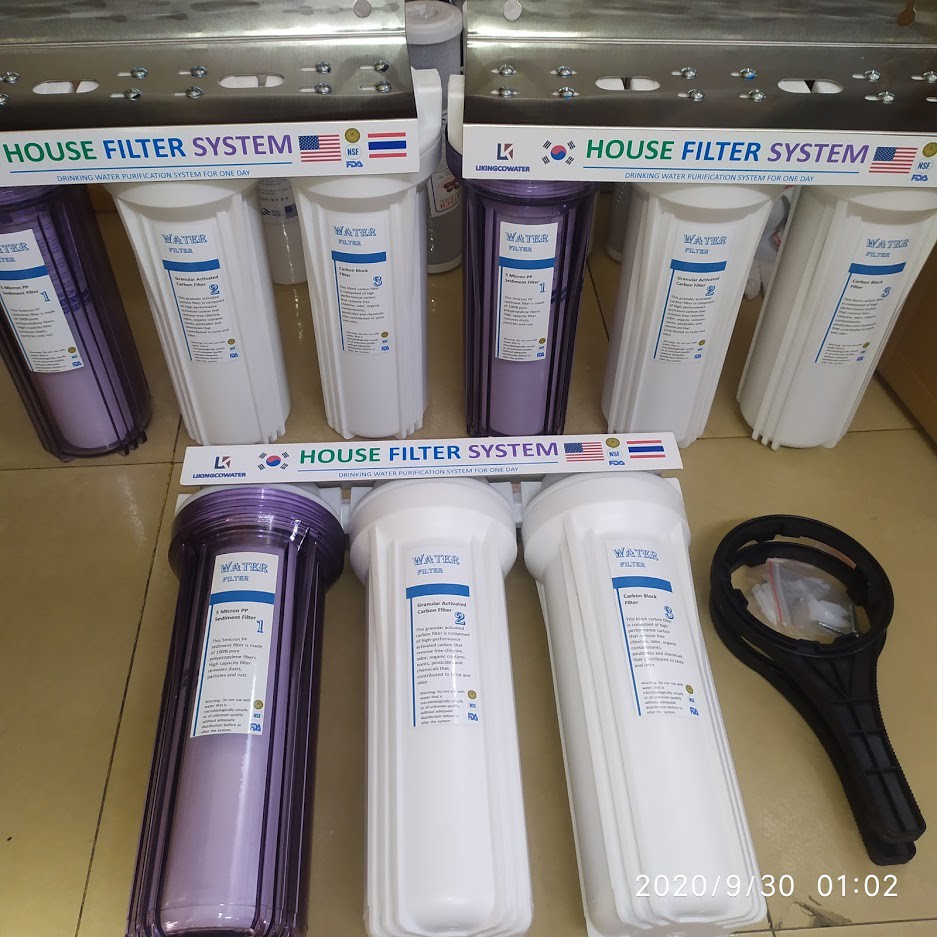 Bộ lọc nước sinh hoạt 3 cấp 10" dành cho gia đình