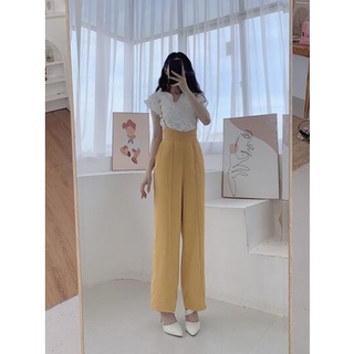 Quần yếm suông chun sau