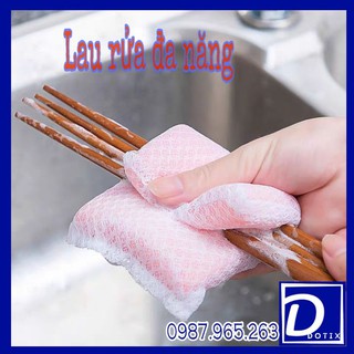 Set 5 miếng giẻ rửa bát, bọc lưới, có móc treo