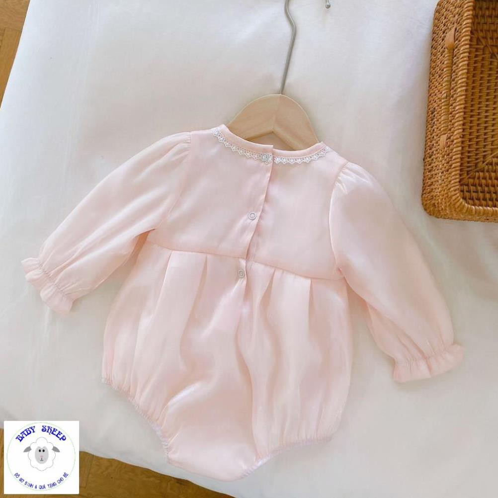 HÀNG CAO CẤP-Body váy công chúa tặng kèm băng đô vải tơ lụa mềm mại cho bé