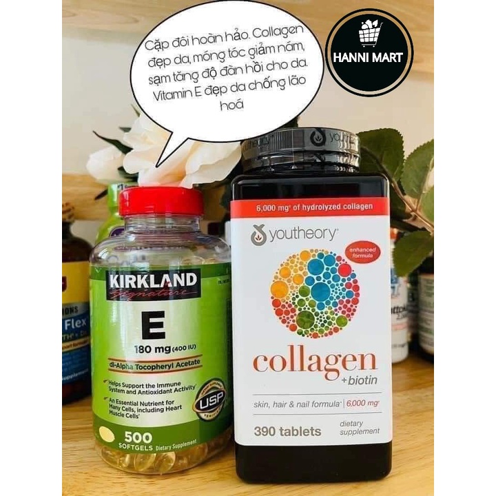 Combo Trẻ Hóa Làn Da Hoa Anh Thảo, Vitamin E, Sữa Ong Chúa, Collagen Mỹ