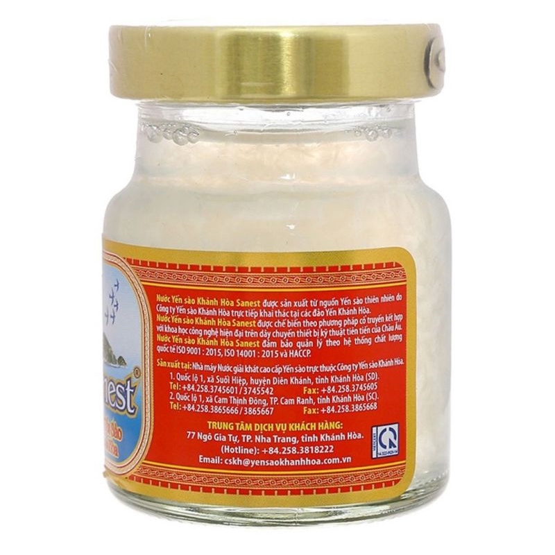 Nước yến sào cao cấp khánh hòa Sanest không đường ổn định thần kinh tăng cường trí nhớ làm mờ vết nám- lọ 70ml | BigBuy360 - bigbuy360.vn