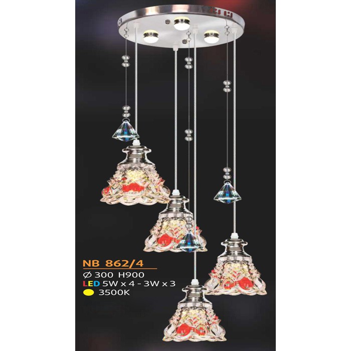 Đèn thả trần -treo tường trang trí kiểu hiện đại VKT-NB-862/4 ( Tặng kèm bóng đèn chuyên dụng )