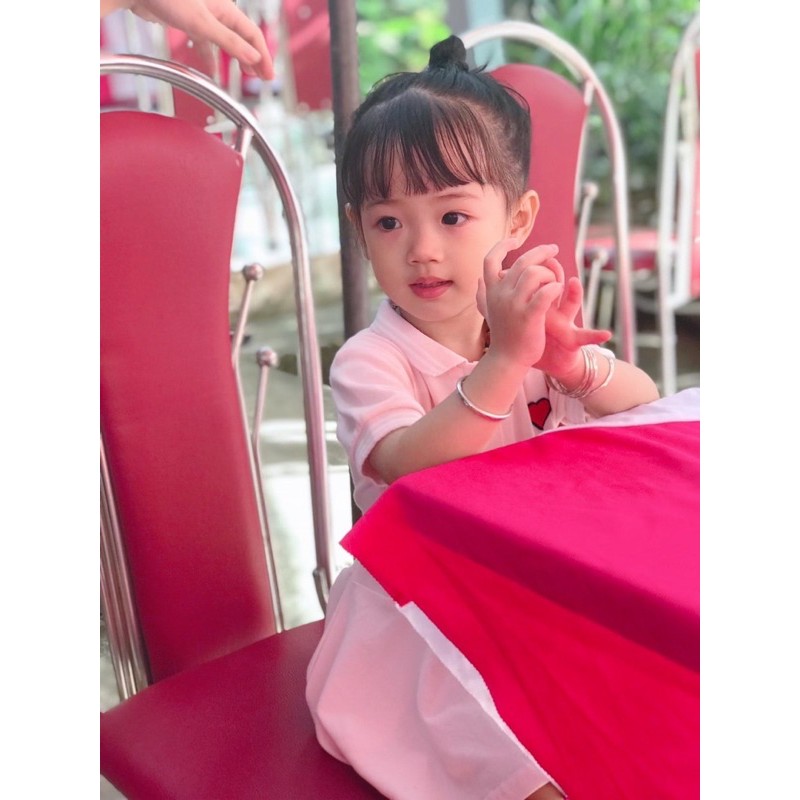 Váy polo cầu vồng cho bé- ảnh thật