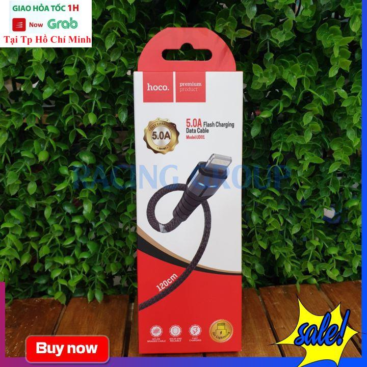[Dài 1,2m] Cáp Sạc Điện Thoại Hoco UD01 Cổng MicroUSB/Type C - Bảo Hành 12 Tháng