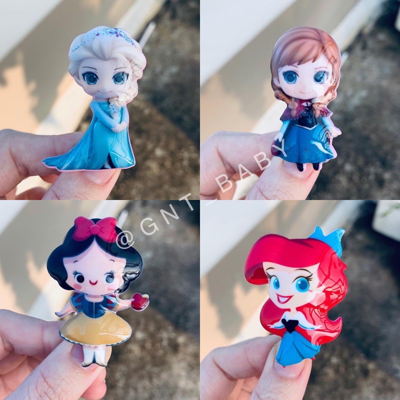 DISNEY Kẹp Tóc Công Chúa Elsa Anna Ariel / Bạch Tuyết 3d Dễ Thương 910 Gcl005 Cho Bé