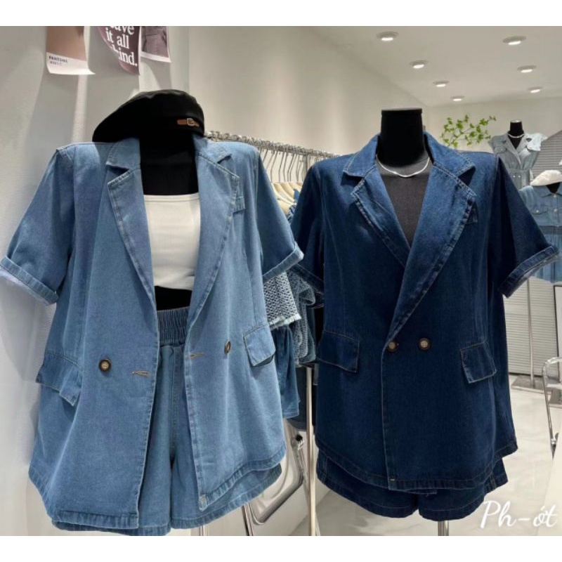 Bộ set jean nữ véc cộc đẹp dã man cưch sang chảnh( sale cực mạnh)