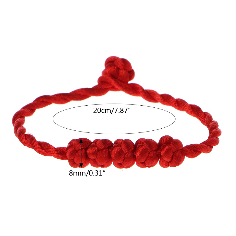 Vòng Tay Dây Đỏ May Mắn Bện 5 Sợi